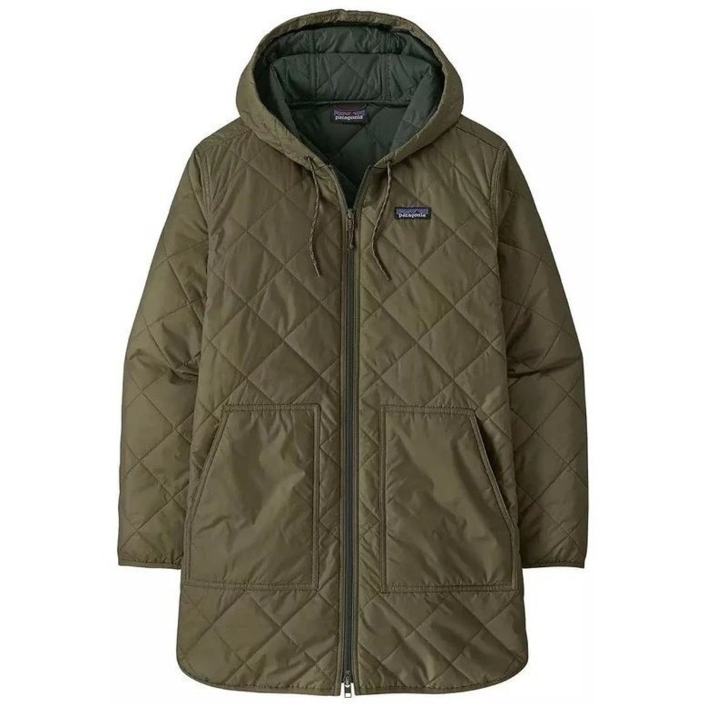 Patagonia Women's Diamond Quilted Parka Basin Green Size XL NWT ($269 Retail) - Picture 9 of 11